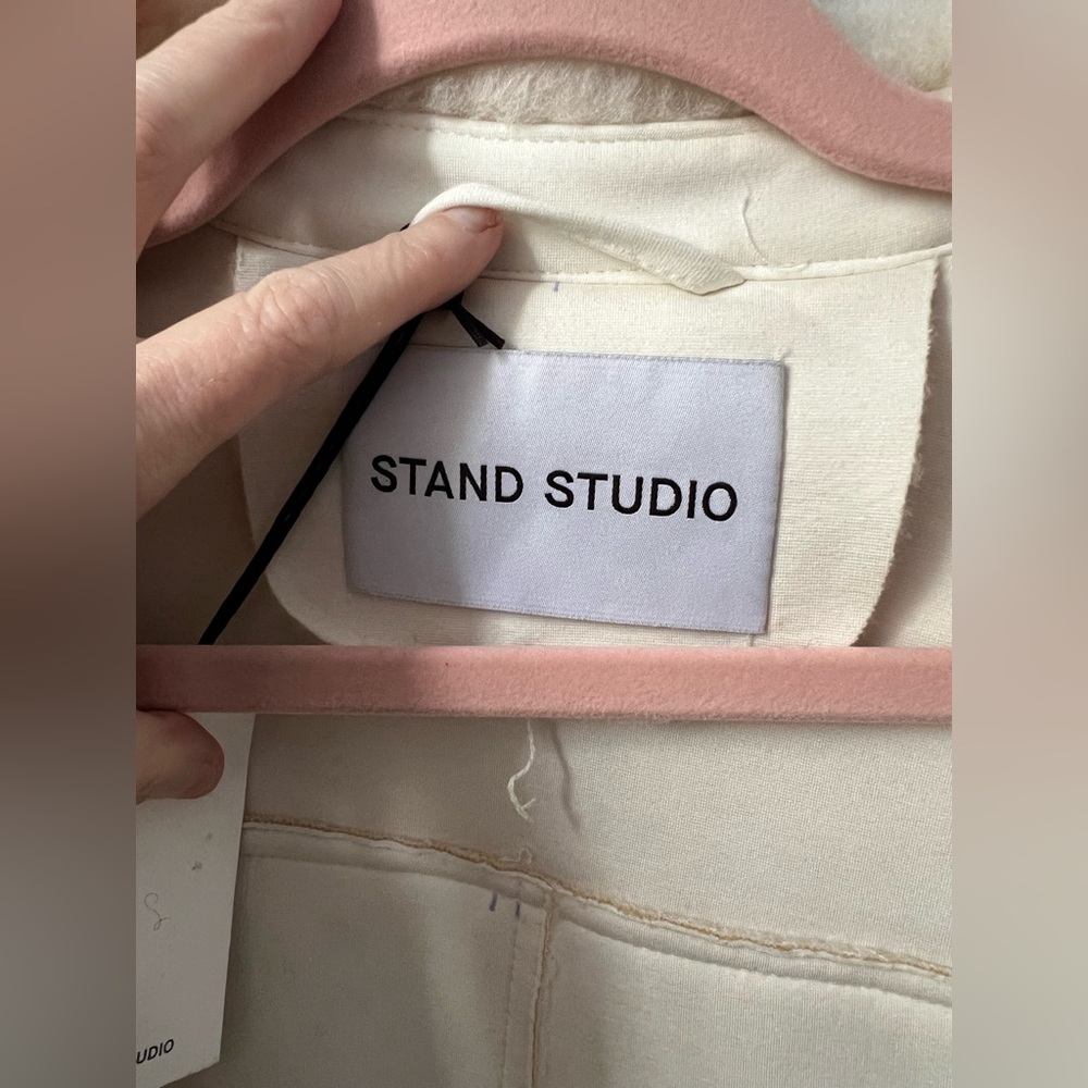 New STAND STUDIO Veron Jacket In Ivory Wool Size 32 - Picture 12 of 16